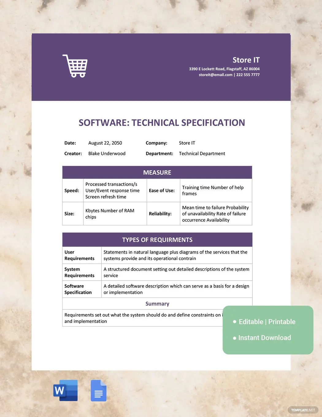 Clarifying Technical Specifications and Their Essential Project Features